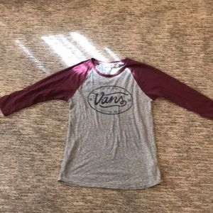 Vans 3/4 length sleeve raglan t-shirt